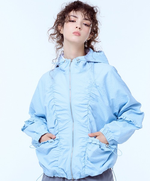 ジャケット・アウター luvistrue PA FRILL SHIRRING WINDBREAKER LUVISTRUE ブルゾン アウター PA FRILL SHIRRING WINDBREAKER