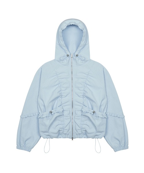LUVISTRUE ブルゾン アウター PA FRILL SHIRRING WINDBREAKER
