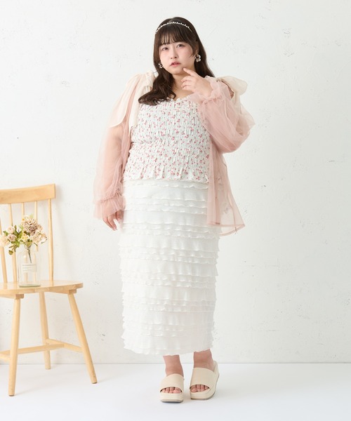 Louiosy（ルオシー） タンクトップ ノースリーブ 「大きいサイズ」花柄