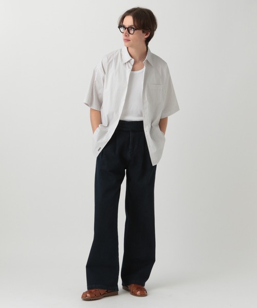 LURAKU シャツ 「LURAKU」Half Sleeve Regular Collar Shirt