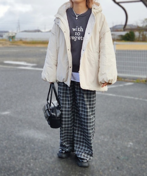 パンツ ワイドパンツ チェック ウエストゴム ルーズ カジュアル チェックパンツ ワイドパンツ レディース ボトムス ウエストゴム