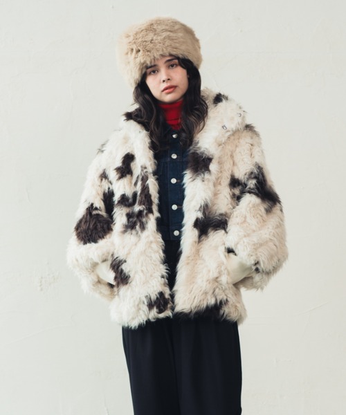 ORIENT MILLINERY ポフミ ファーハット ロシアン帽 ラテ ORIENT MILLINERY 帽子 ハット FOLUN「フォルン」フォックスエコ