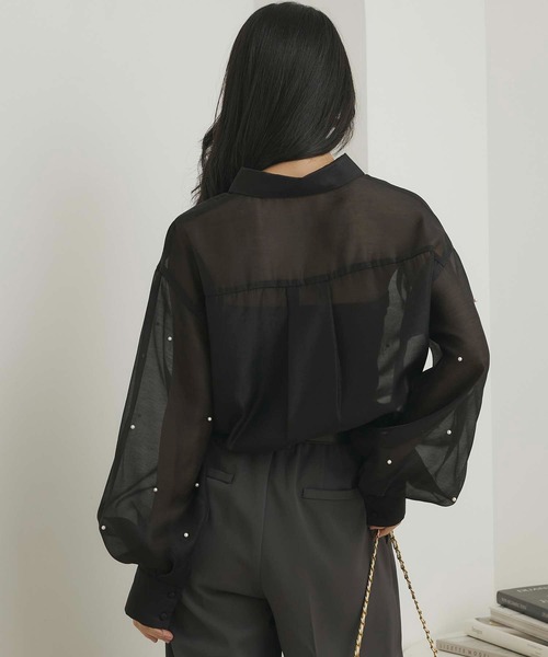 ブラウス シャツ シアーパフショルダーシャツ レディース 楽天市場】【全品2BUY15%OFFクーポン】【SUMMER FAIR】M/Lサイズ