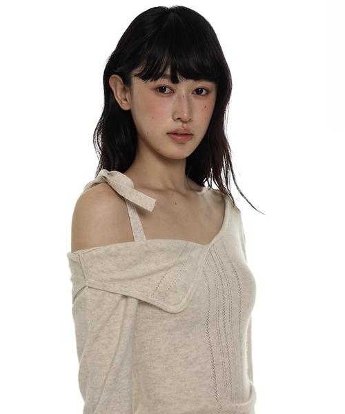 ニット セーター スリムニットトップス MY0329「Moromoro2」「2024AW」 レディース Moromoro ニット セーター スリムニットトップス MY0329