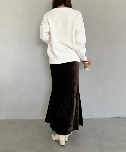 美品 PLEATS PLEASE プリーツ ベロア素材 ロングスカート 美品 PLEATS PLEASE プリーツ ベロア素材 ロングスカート スカート