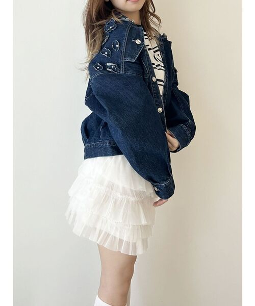 CALNAMUR デニムジャケット gジャン 3D FLOWER DENIM BLOUSON/3D