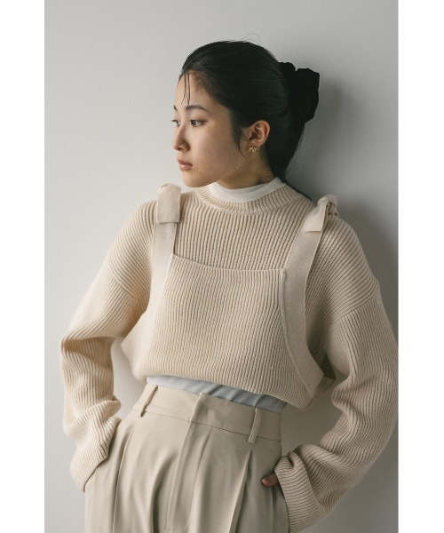 ニット セーター 2WAYレイヤードニット レディース STYLEMIXER ニット セーター 2WAYレイヤードニット レディース