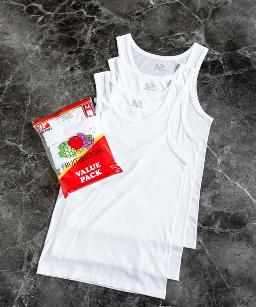 FRUIT OF THE LOOM（フルーツオブザルーム） タンクトップ 3Pリブ