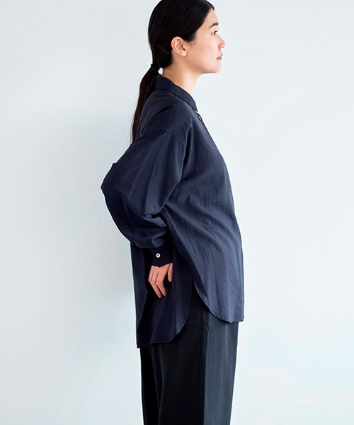 ブラウス シャツ ata shirts 1. / テンセル 長袖オーバーシャツ レディース ata ブラウス シャツ shirts 1. / テンセル 長袖オーバーシャツ