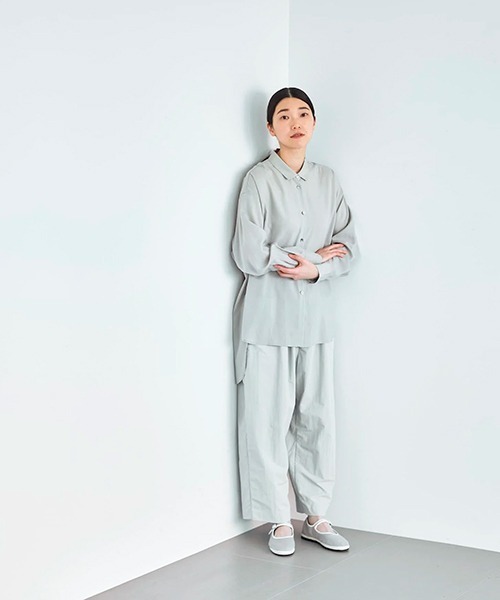 ブラウス シャツ ata shirts 1. / テンセル 長袖オーバーシャツ レディース ata ブラウス シャツ shirts 1. / テンセル 長袖オーバーシャツ