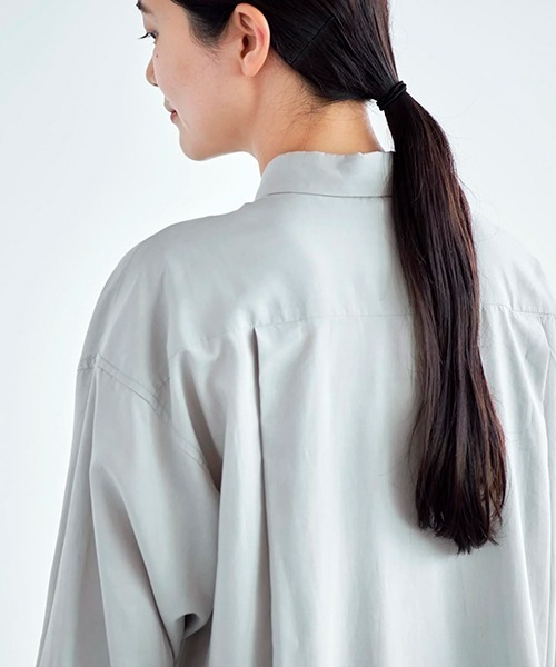 ブラウス シャツ ata shirts 1. / テンセル 長袖オーバーシャツ レディース ata ブラウス シャツ shirts 1. / テンセル 長袖オーバーシャツ