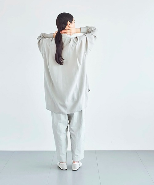 ブラウス シャツ ata shirts 1. / テンセル 長袖オーバーシャツ レディース ata ブラウス シャツ shirts 1. / テンセル 長袖オーバーシャツ