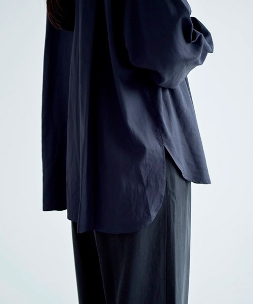 ata ブラウス シャツ shirts 1. / テンセル 長袖オーバーシャツ