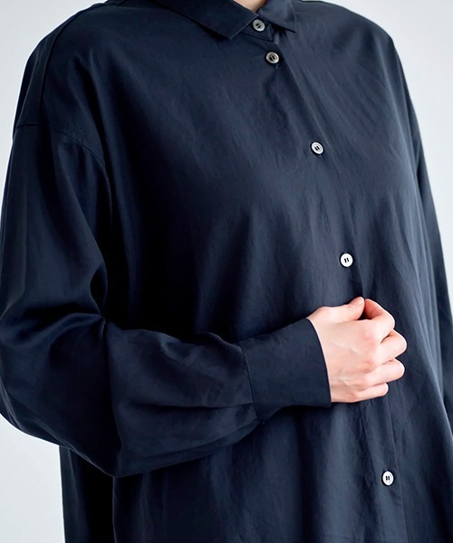 ブラウス シャツ ata shirts 1. / テンセル 長袖オーバーシャツ レディース ata ブラウス シャツ shirts 1. / テンセル 長袖オーバーシャツ