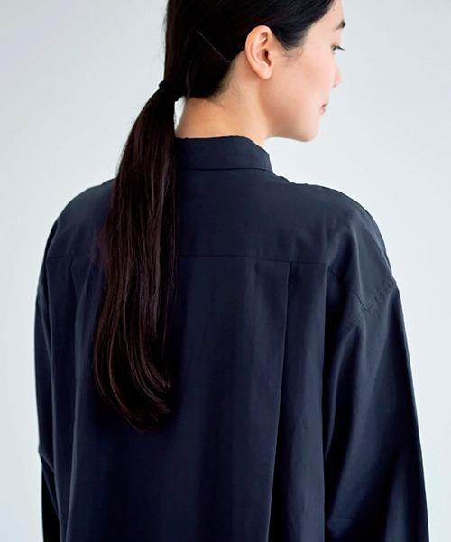 ata ブラウス シャツ shirts 1. / テンセル 長袖オーバーシャツ