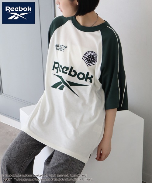 Reebok　リーボック　コービー　シャツ　メンズ　レディース Reebok tシャツ 「Reebok/リーボック」ワッペン刺繍 ラグラン