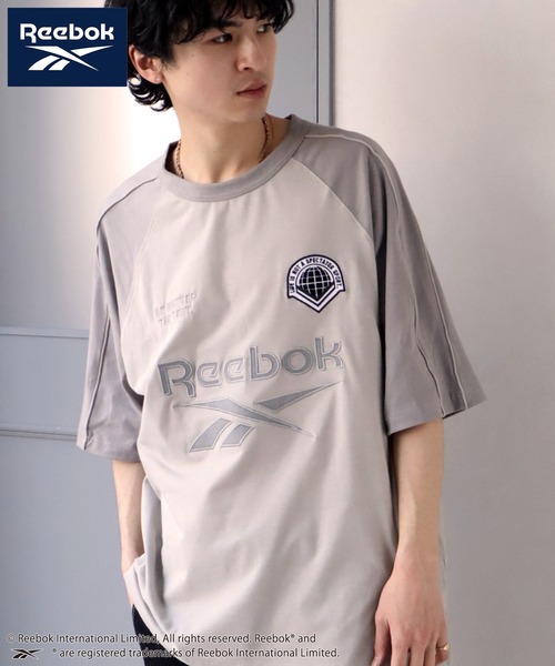 Reebok tシャツ 「Reebok/リーボック」ワッペン刺繍 ラグラン