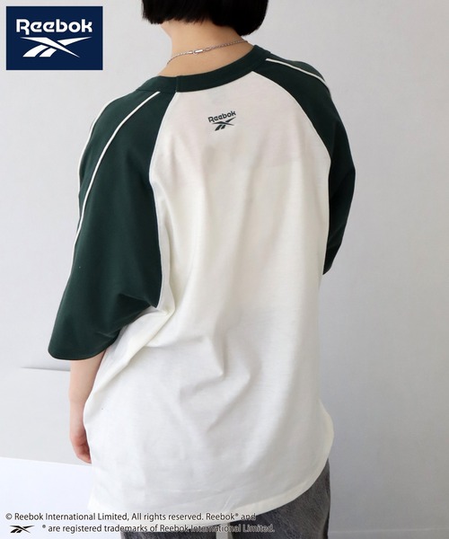Reebok tシャツ 「Reebok/リーボック」ワッペン刺繍 ラグラン