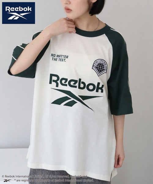 Reebok tシャツ 「Reebok/リーボック」ワッペン刺繍 ラグラン