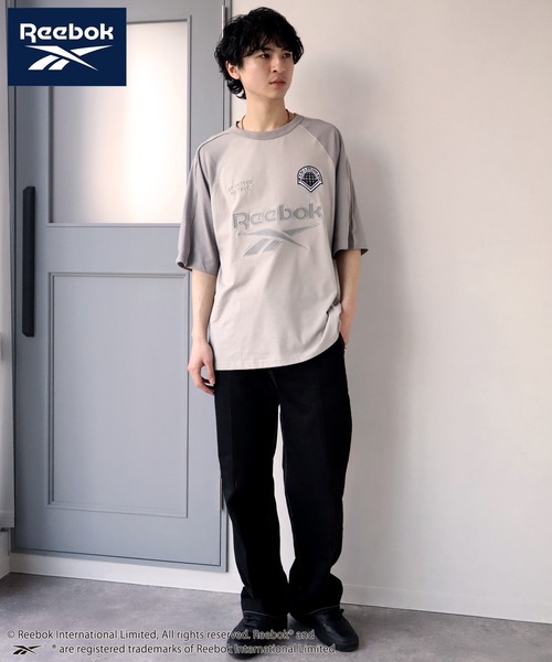 Reebok tシャツ 「Reebok/リーボック」ワッペン刺繍 ラグラン