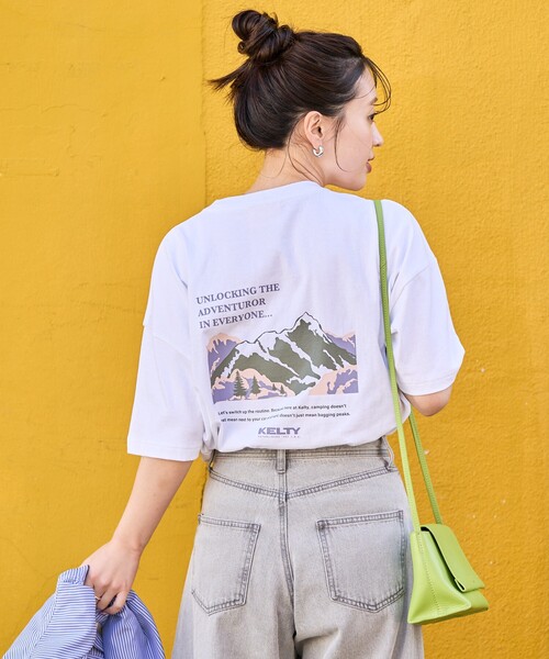 tシャツ 限定展開 KELTY × FREAK'S STORE/ケルティ 別注 半袖 バックプリント Tシャツ レディース FREAK'S STORE tシャツ 限定展開 KELTY × STORE/ケルティ 別注