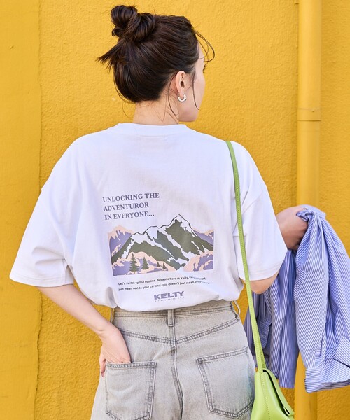 tシャツ 限定展開 KELTY × FREAK'S STORE/ケルティ 別注 半袖 バックプリント Tシャツ レディース FREAK'S STORE tシャツ 限定展開 KELTY × STORE/ケルティ 別注