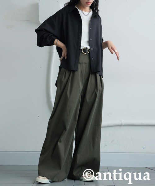 【値下げ】antiqua 　レースタックパンツ　Ｌsize レースタックパンツ（その他パンツ）｜antiqua（アンティカ）の