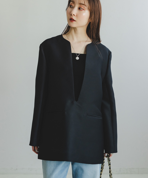 NOBLE ブラウス シャツ キーホールネックプルオーバー