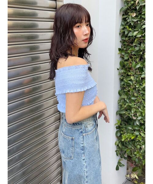 ブラウス シャツ シャーリング メロー シャツ レディース GLOBAL WORK ブラウス シャツ MATINEE LINE/シャーリング