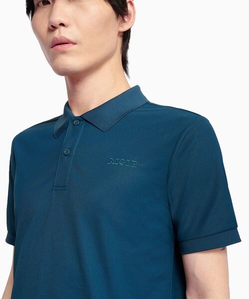 エーグル（AIGLE）/吸水速乾 接触冷感 UVカット クールマックスピケポロシャツ AIGLE（エーグル） ポロシャツ 速乾 接触冷感 UVカット クールマックス