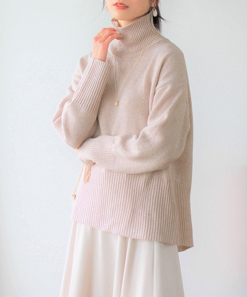 「GeeRA」 タートルネックニット MEDIUM アイボリー レディース_画像5