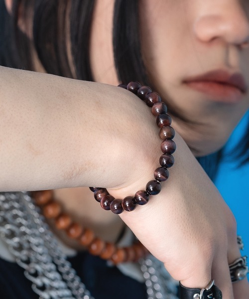 ブレスレット an meets zakka ストーンボール数珠ブレスレット