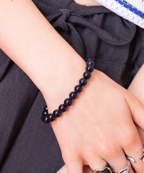 ブレスレット an meets zakka ストーンボール数珠ブレスレット
