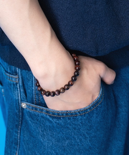 ブレスレット an meets zakka ストーンボール数珠ブレスレット