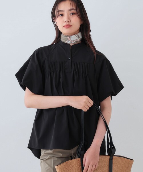 INDIVI ブラウス シャツ 「通気性撥水／UV／SETUP可能