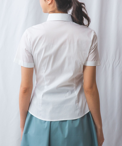 ブラウス シャツ 「NARACAMICIE」ストレッチブロード半袖シャツ レディース NARACAMICIE ブラウス シャツ 「NARACAMICIE」ストレッチ