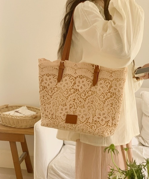 gossip!ロサンゼルス トートバッグ レトロガーリー レーストートバッグ