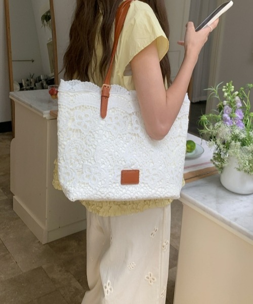 gossip!ロサンゼルス トートバッグ レトロガーリー レーストートバッグ