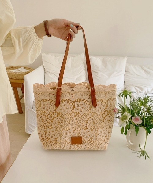 gossip!ロサンゼルス トートバッグ レトロガーリー レーストートバッグ