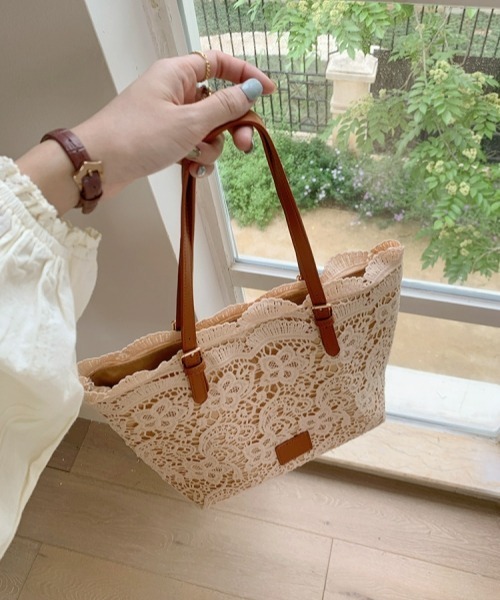 gossip!ロサンゼルス トートバッグ レトロガーリー レーストートバッグ