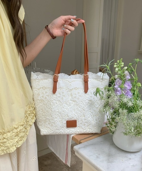gossip!ロサンゼルス トートバッグ レトロガーリー レーストートバッグ