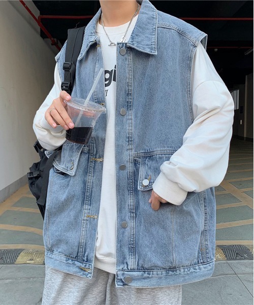 「NEW GENTLEMAN」 ベスト M ブルー メンズ