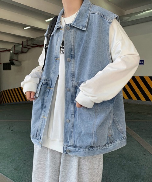「NEW GENTLEMAN」 ベスト M ブルー メンズ