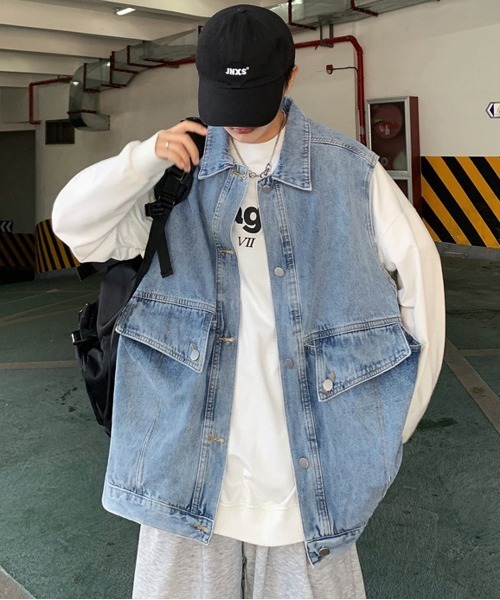 「NEW GENTLEMAN」 ベスト M ブルー メンズ