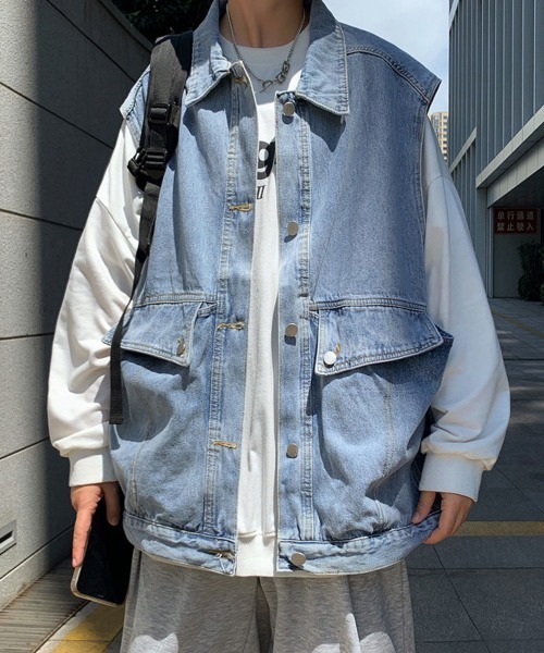 「NEW GENTLEMAN」 ベスト M ブルー メンズ