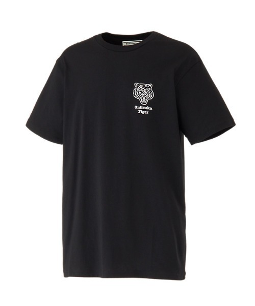 [ JEANS] フラッグ＆タイガーグラフィックTシャツ JEANS] フラッグ＆タイガーグラフィックTシャツ Onitsuka Tiger