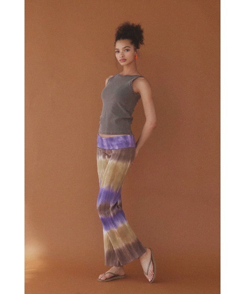 ALEXIA STAM パンツ Rib Flare Pants /タイダイフレアパンツ