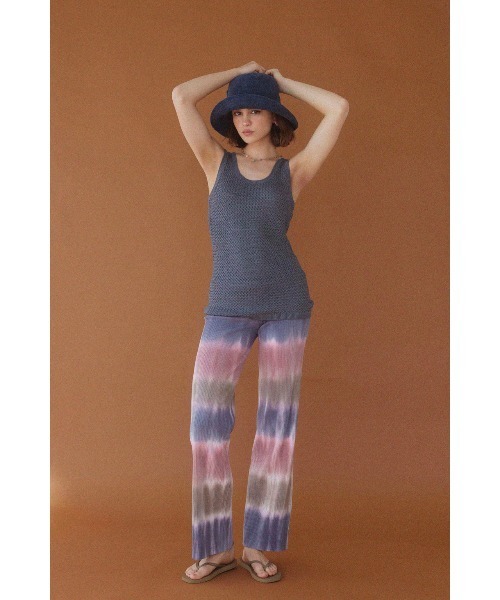 ALEXIA STAM パンツ Rib Flare Pants /タイダイフレアパンツ