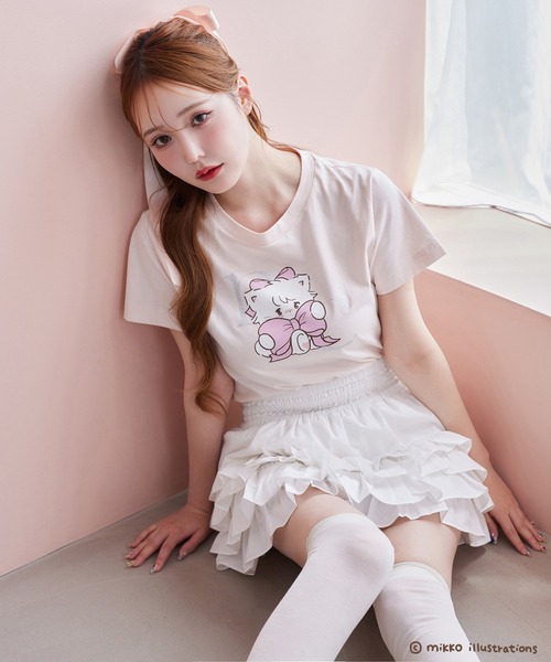 ナイスクラップ NICE CLAUP mikko コラボ Tシャツ one after another NICE CLAUP tシャツ 「mikko コラボ