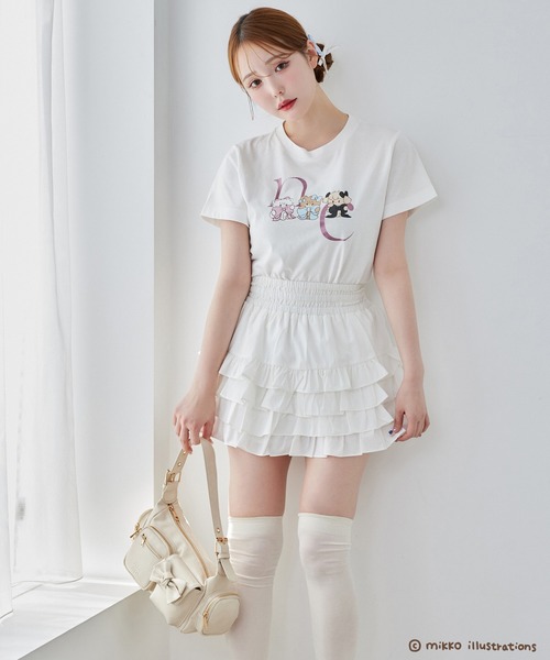 one after another NICE CLAUP tシャツ 「mikko コラボ」プリントT